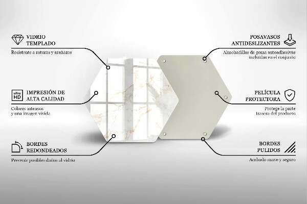 Tagliere in vetro Pietra decorativa in marmo