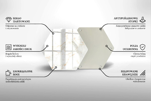 Tagliere in vetro Pietra decorativa in marmo