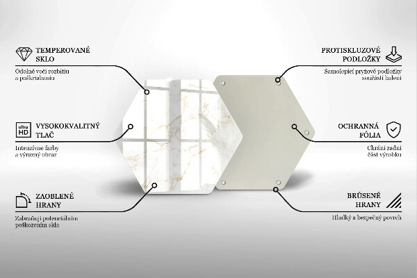 Tagliere in vetro Pietra decorativa in marmo