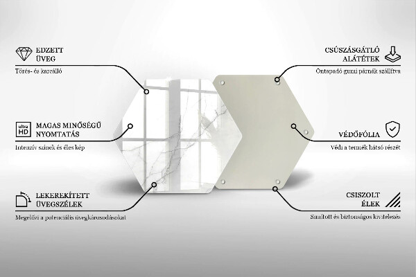 Tagliere in vetro Sfondo di pietra di marmo