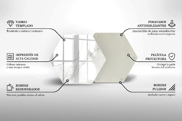 Tagliere in vetro Sfondo di pietra di marmo