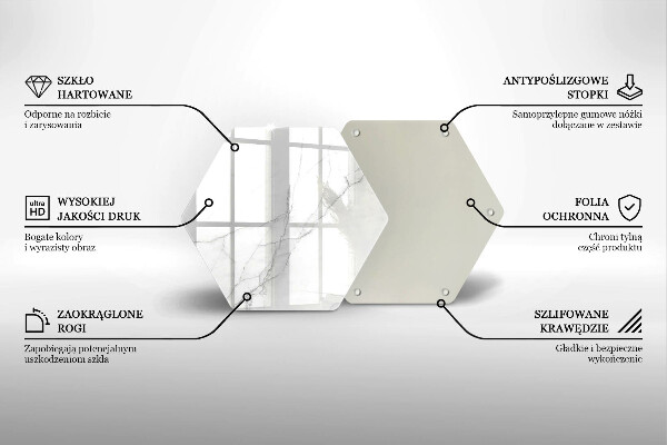 Tagliere in vetro Sfondo di pietra di marmo