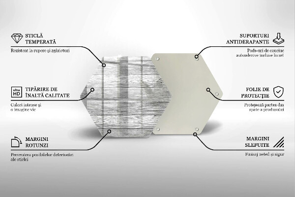 Tagliere in vetro Vecchie tavole di legno