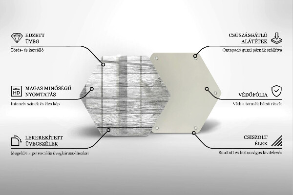 Tagliere in vetro Vecchie tavole di legno