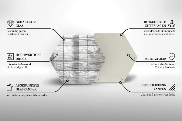 Tagliere in vetro Vecchie tavole di legno