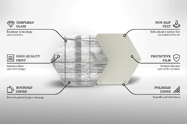 Tagliere in vetro Vecchie tavole di legno