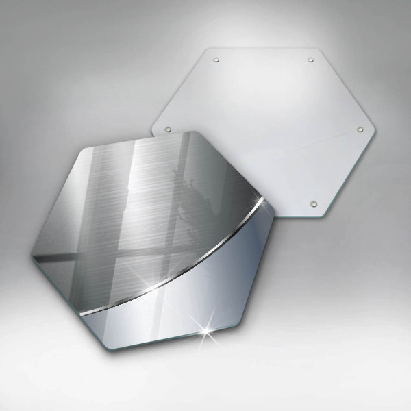 Tagliere in vetro Modello di astrazione in metallo