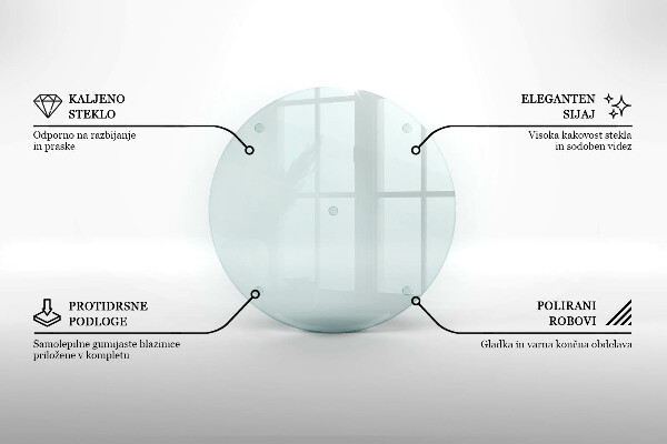 Tagliere in vetro temperato trasparente 30 cm