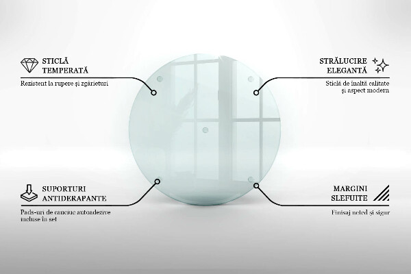 Tagliere in vetro temperato trasparente 30 cm