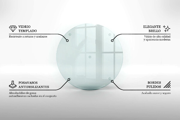 Tagliere in vetro temperato trasparente 40 cm