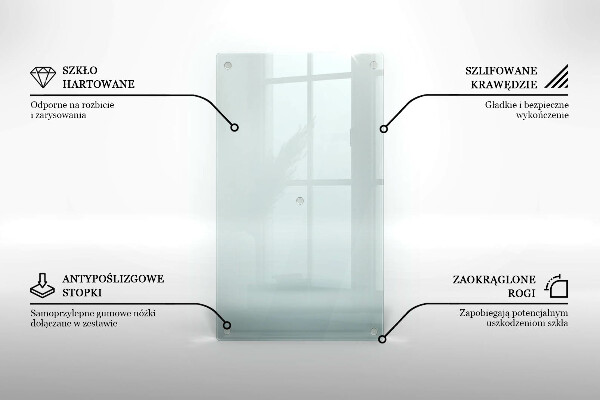 Tagliere in vetro trasparente 52x30 cm