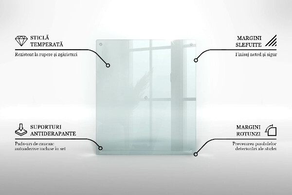 Tagliere in vetro trasparente 60x52 cm