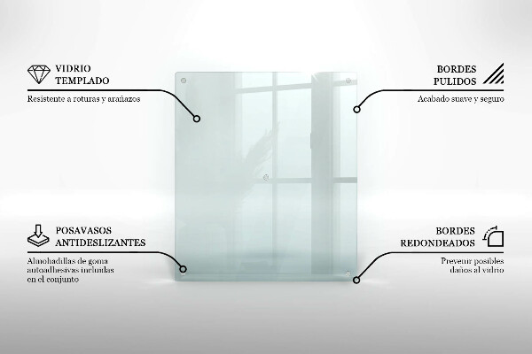 Tagliere in vetro trasparente 60x52 cm