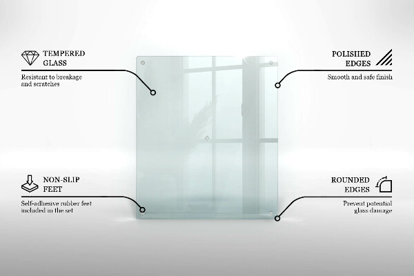 Tagliere in vetro trasparente 60x52 cm