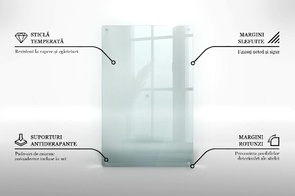 Tagliere in vetro trasparente 80x52 cm