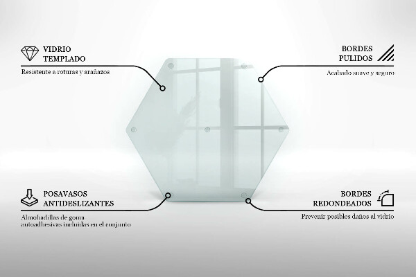 Tagliere in vetro temperato trasparente 40 cm