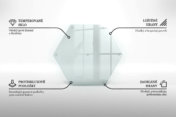 Tagliere in vetro temperato trasparente 40 cm