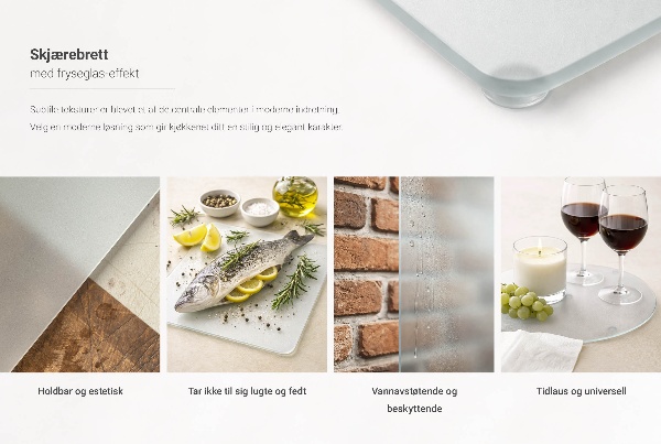 Set di 2 taglieri in vetro temperato da 30×52 cm