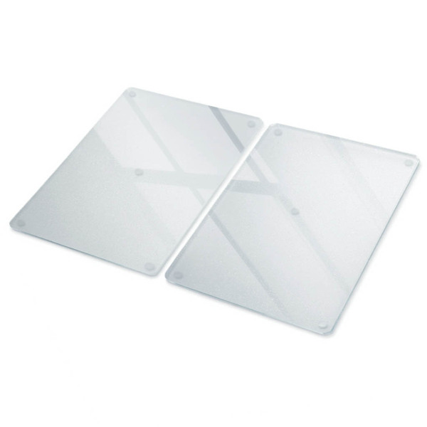 Tagliere in vetro temperato doppio, set da 2 pezzi da 40 x 52 cm