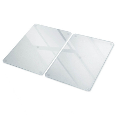 Set di 2 taglieri in vetro temperato 40 x 52 cm