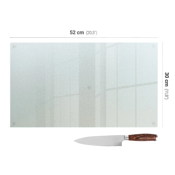 Tagliere rettangolare in vetro 52x30 cm