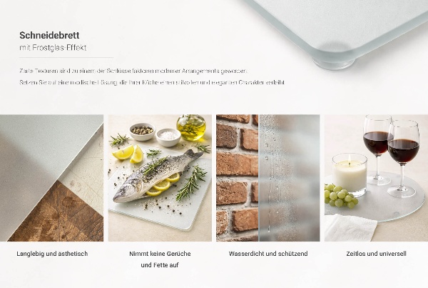 Tagliere in vetro esagonale di 40 cm di altezza