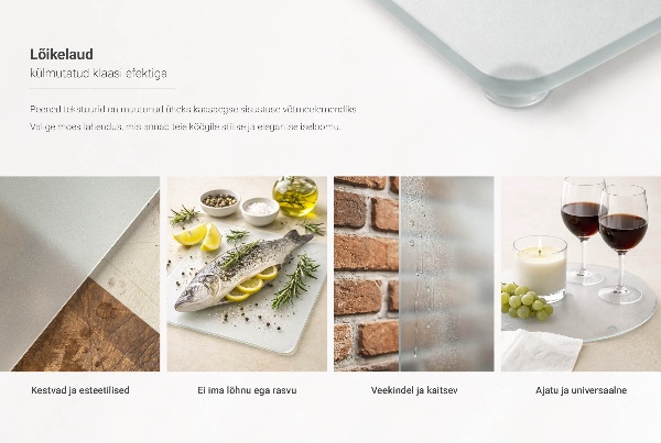 Tagliere in vetro esagonale di 40 cm di altezza