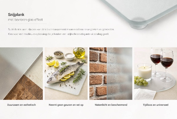 Tagliere in vetro esagonale di 40 cm di altezza