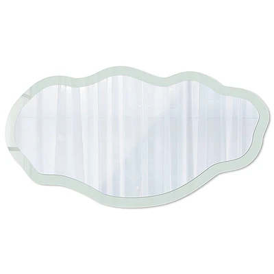 Specchio organico con cornice stampata Menta chiara