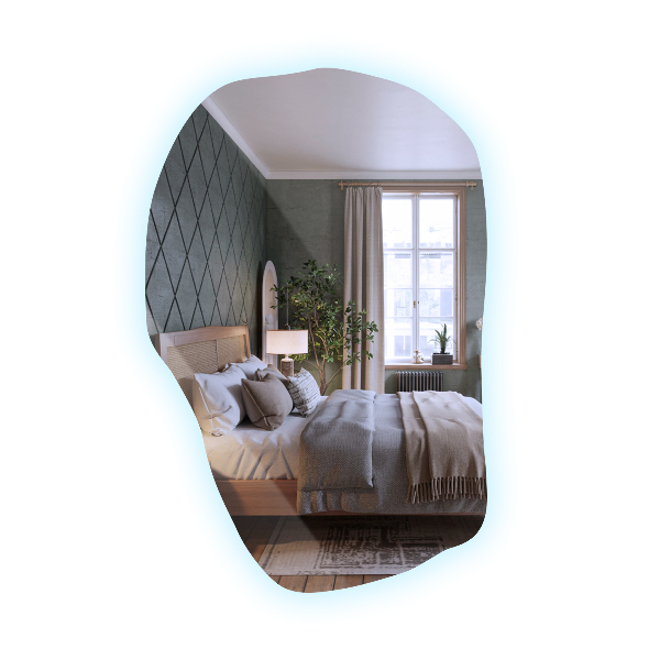 Specchio forma irregolare con led di tendenza 90x59 cm