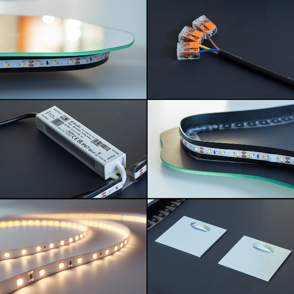 Specchio ovoidale a LED 50x70 cm