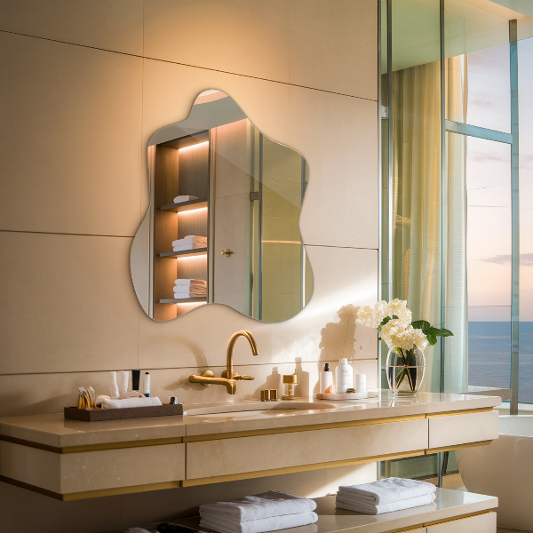 Specchio irregolare a forma di macchia 58x58 cm