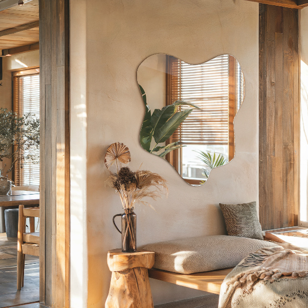 Specchio irregolare a forma di macchia 58x58 cm