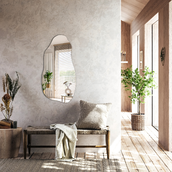 Specchio asimmetrico accessorio elegante senza cornice 50x100