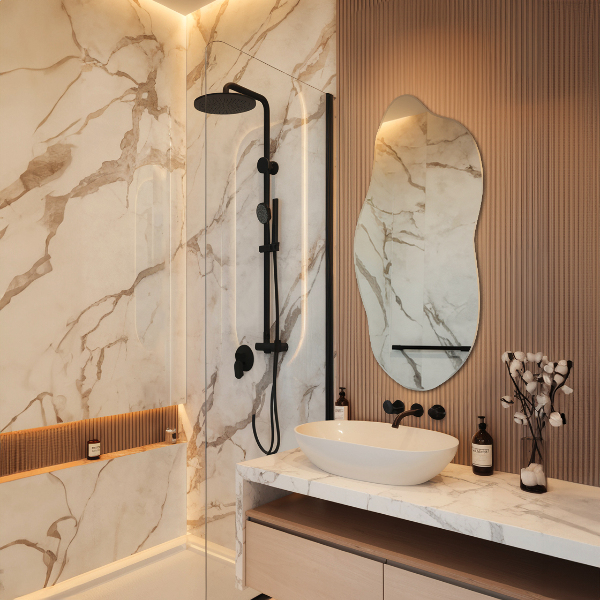 Specchio asimmetrico senza cornice 40x90 cm