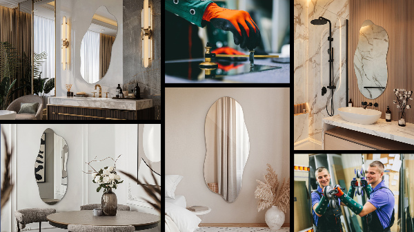 Specchio asimmetrico senza cornice 40x90 cm