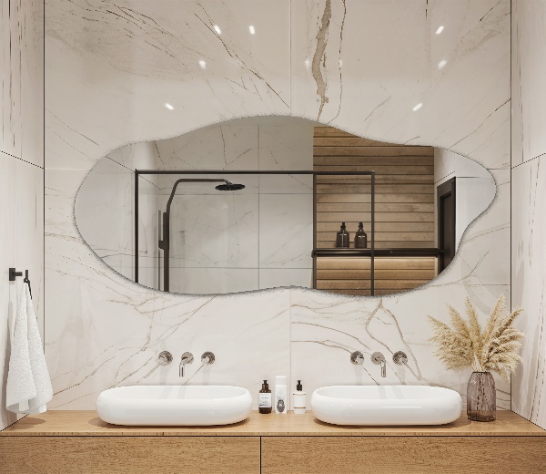 Specchio forma irregolare moderno 45x100 cm