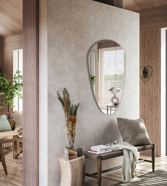 Specchio goccia da paretesenza cornice 50x100 cm