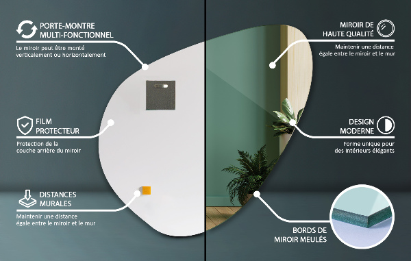 Specchio irregolare 48x48 cm