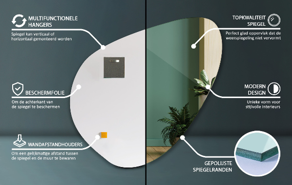 Specchio originale 77x77 cm