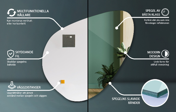 Specchio originale 77x77 cm