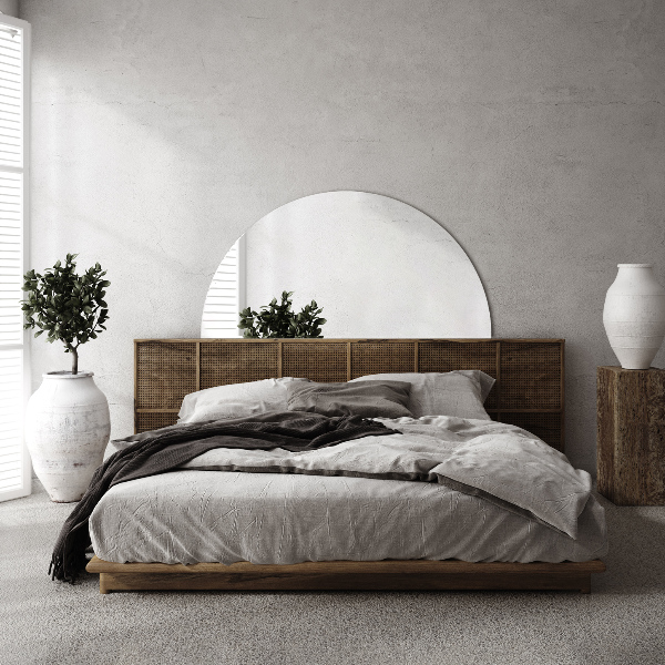 Specchio semiluna decorativo senza cornice 35x70 cm