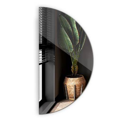 Specchio decorativo semicircolare senza cornice 45x90 cm