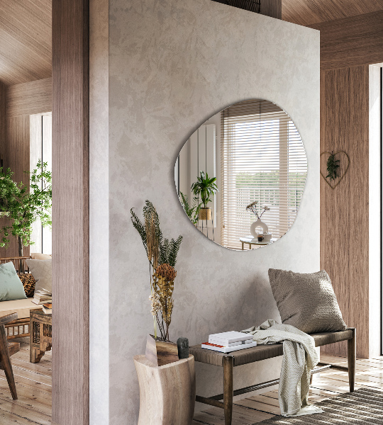 Specchio organico senza cornice 68x67 cm