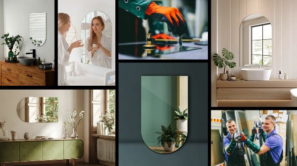 Specchio originale arrotondato 60x100 cm