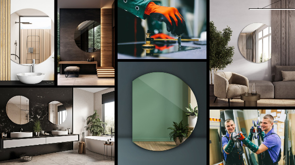 Specchio dal taglio irregolare 70x80 cm