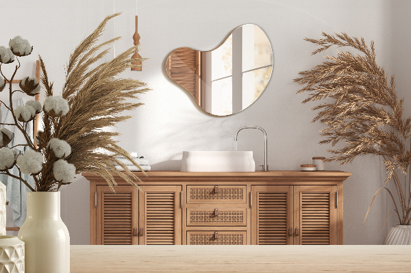 Specchio forma organica senza cornice 77x77 cm