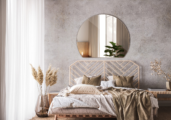 Specchio a cerchio troncato 84x100 cm