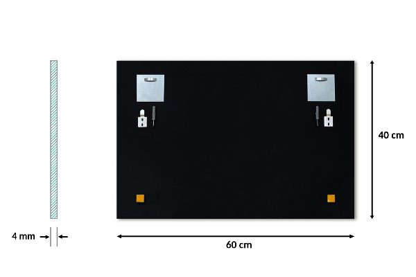 Specchio rettangolare senza cornice 60x40 cm