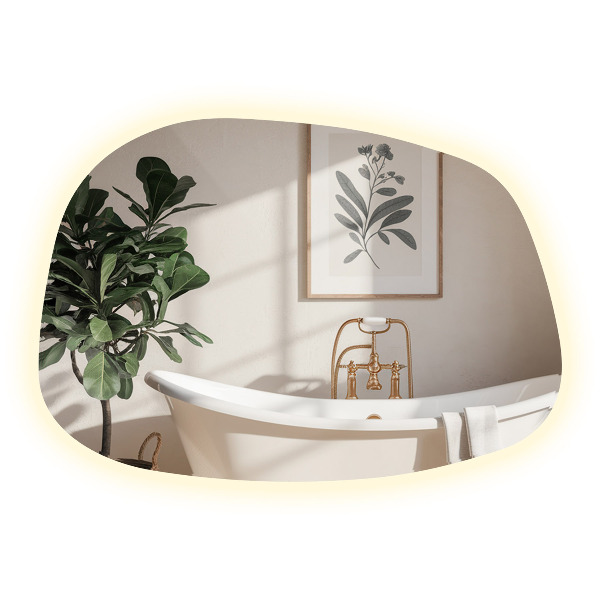 Specchio decorativo con LED 55x38 cm